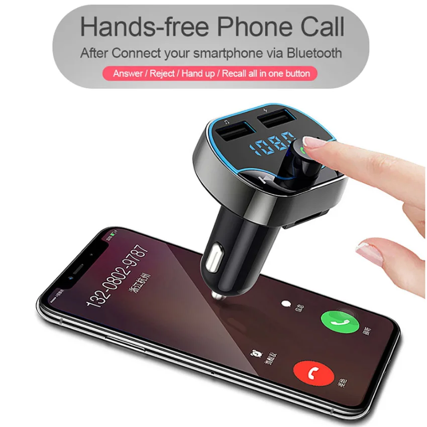 AGETUNR T24 Bluetooth 4 2 Handsfree автомобильный Mp3 музыкальный плеер fm передатчик USB