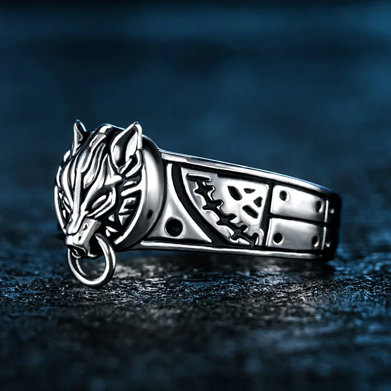 Final Fantasy Ring S925 Серебряная Игра Волк винтажные мужские женские кольца костюм