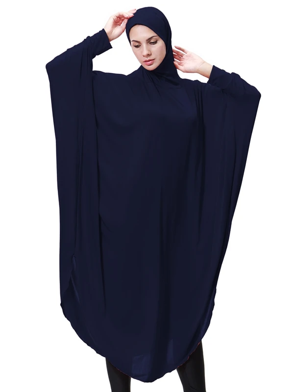 Хиджаб оверсайз с рукавом длинный черный хиджаб размер M L XL 6 цветов|hijab with sleeves|hijab