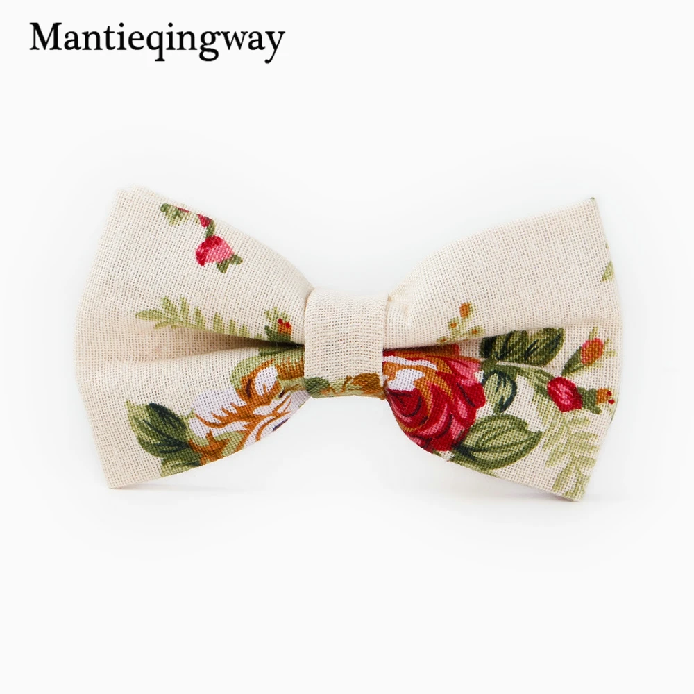 Mantieqingway мужской цветочный галстук бабочка с бантом Свадебный тонкий воротник