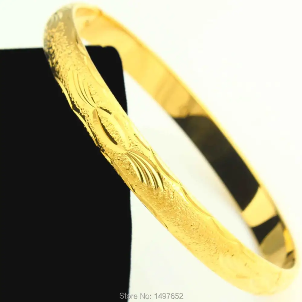 Новое поступление шириной 8 мм золотые браслеты Дубая для женщин Men18k золото цвет