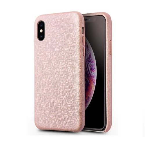 Настоящий чехол для телефона из натуральной кожи для iPhone XS XR Max, роскошная модная ультратонкая задняя крышка для iPhone XR Max - Цвет: Розовый