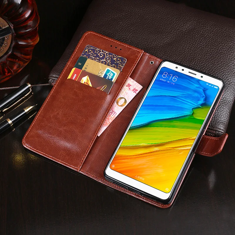 Чехол для Xiaomi Redmi 5 7 дюйма Магнитный флип-чехол с рисунком Crazy Horse кожаный чехол MDG1