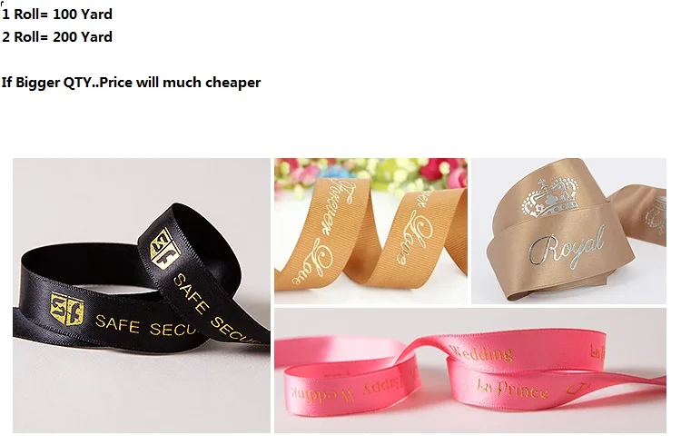 100 ярдов заказной логотип напечатанный grosgrain лента/лапа напечатанная печать
