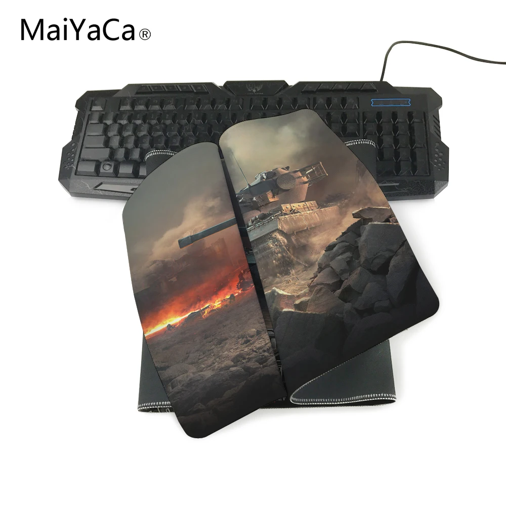 MaiYaCa коврик для мыши для ноутбука, Прямая поставка, дизайн World of Tanks, большой игровой ПК, Противоскользящий коврик для мыши, размер 400x900x2 мм
