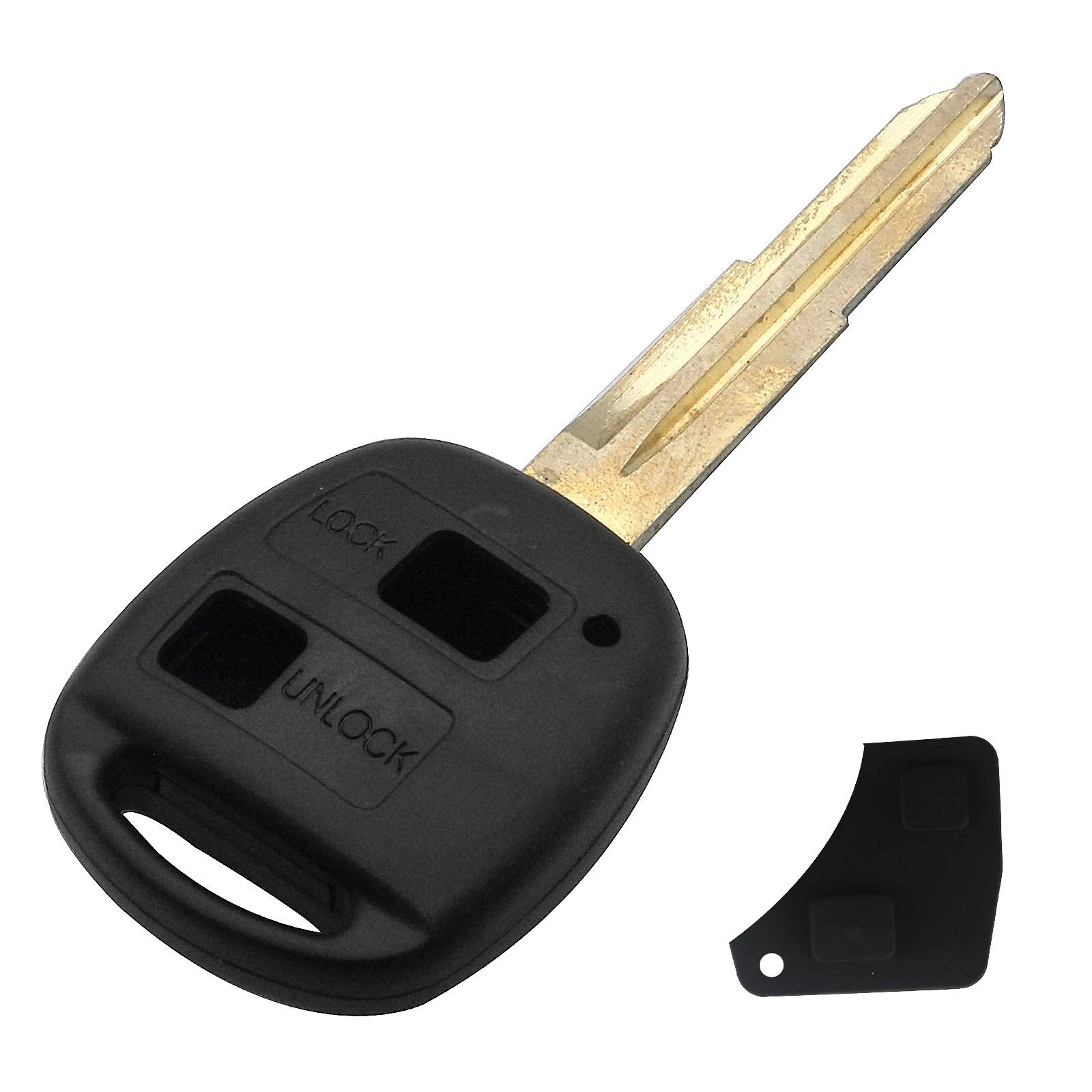 Type 1 n Button Pad Jingyuqin пульт дистанционного управления замена ключа автомобиля чехол для Toyota HIACE Yaris TOY41 HU133R Uncut Blade резиновый кнопочный коврик - Цвет: Type 1 n Button Pad