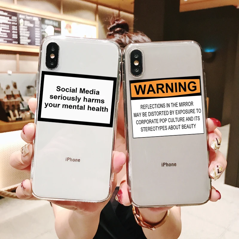 Социальные сети серьезно вредит вашему умственному здоровью Мягкий Силиконовый