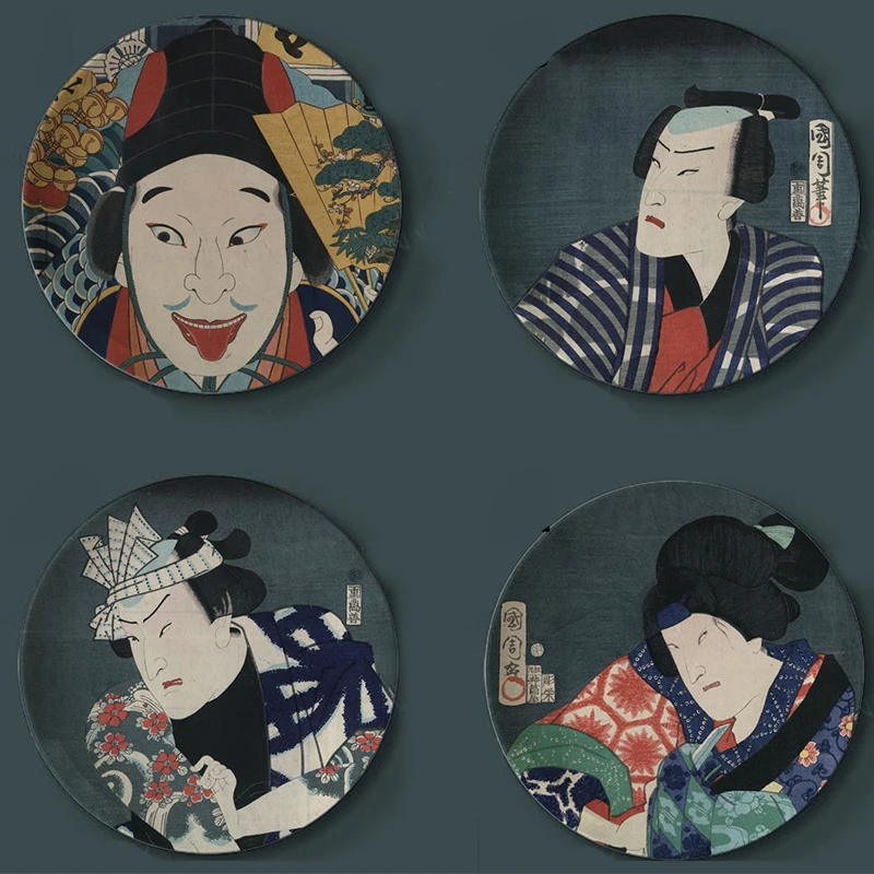 Декоративные тарелки Ukiyo e для рисования керамическая тарелка в японском стиле