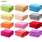 Одеяло CAMMITEVER флисовое 100*70 см, покрывало s для кровати, машинная стирка, домашний текстиль, однотонные одеяла для дома