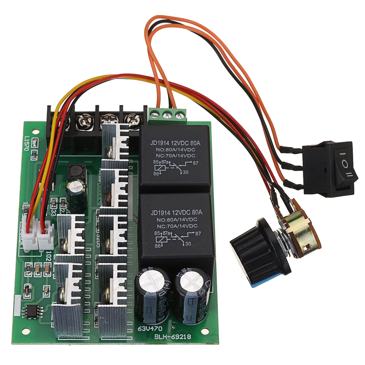 DC 10-50V 12/24/48V 60A PWM контроллер скорости двигателя постоянного тока CW CCW Реверсивный