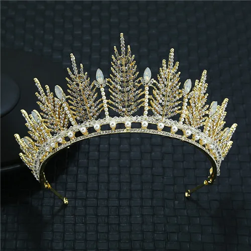 Gold 05 Модный роскошный с кристаллами свадебная корона Tiarasfor для женщин диадема принцесса тиары и короны выпускного вечера свадебная прическа невесты Аксессуары - Окраска металла: Gold 05