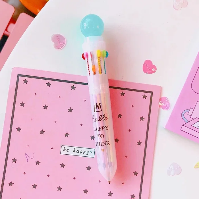 Новое поступление kawaii Новинка многоцветный конфеты шариковая ручка многоцелевой 6 In1 красочные Канцтовары творческий школьные принадлежности - Цвет: Candy - C ball