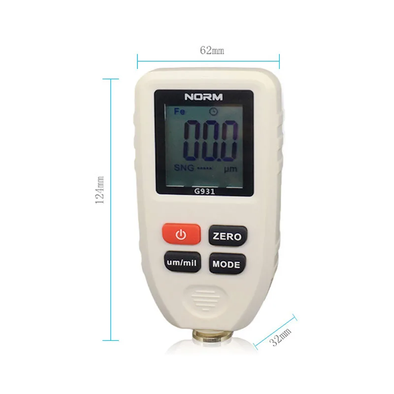 Digital Mini Range 0-1300 um Coating Thickness Gauge Meter With Sensitive Probe Car Paint Fe/NF Detecting Tester Free Shipping |