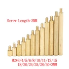 50 шт. M2 латунный круглый гайковерт 