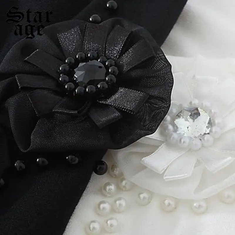 Женский короткий кардиган с объемной аппликацией жемчугом и кристаллами 2307 |