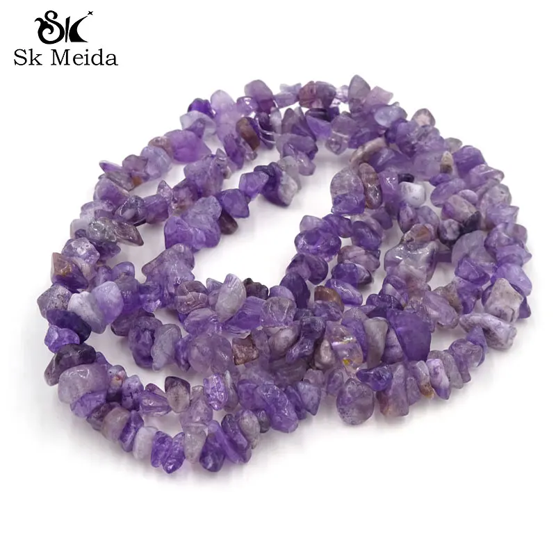Неправильная 5 10 мм Аматиста фиолетовый камень бусина абалориос бисутерия