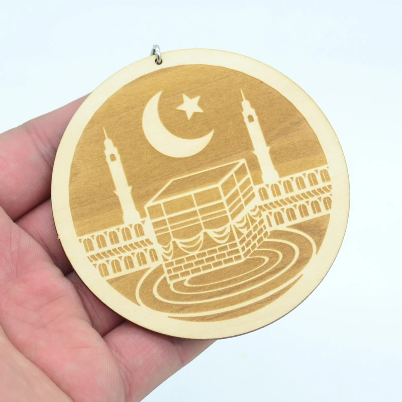 Новинка 2019 лазерная резка kaaba дизайн деревянное ремесло для муслина