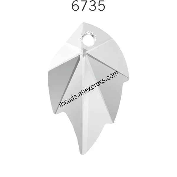 1 шт.) кристалл Swarovski 6735 кулон в форме листа сделано в австрийском стиле свободные бусины Стразы для изготовления ювелирных изделий своими руками - Цвет: Crystal 001