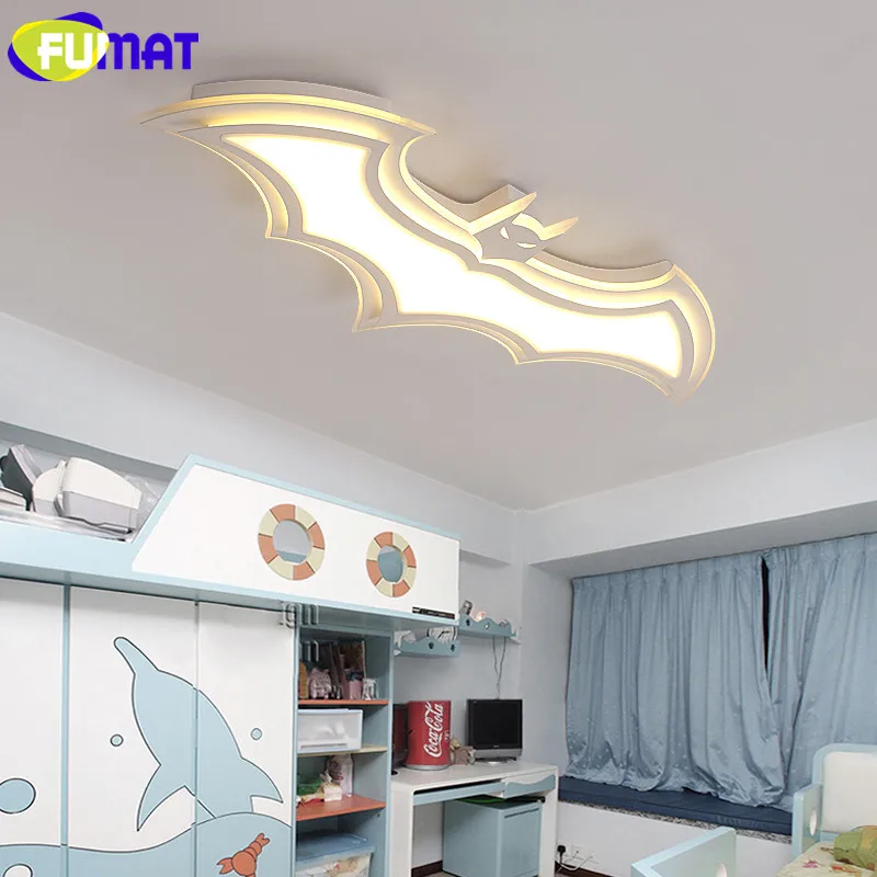 Фумат белый Бэтмен потолочный светильник LED мультфильм детская комната