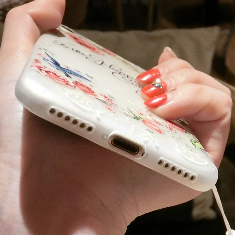 Цветочные задняя крышка для apple iphone 7 case красивые цветочные печати окрашены 6 6s