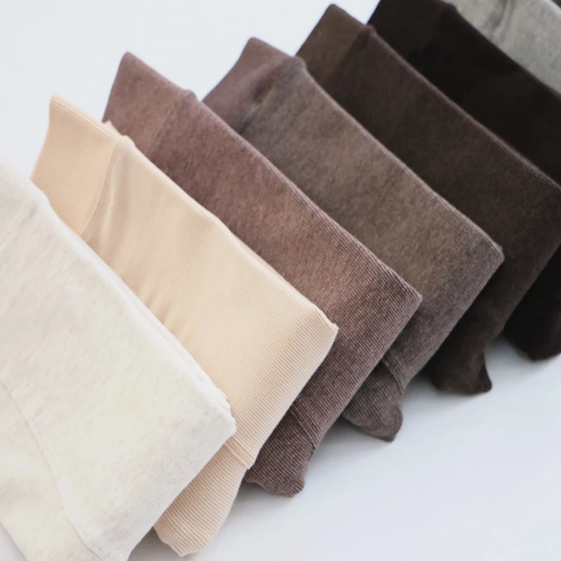 Зимние теплые колготки с высокой эластичной талией вельветовые леггинсы толстые