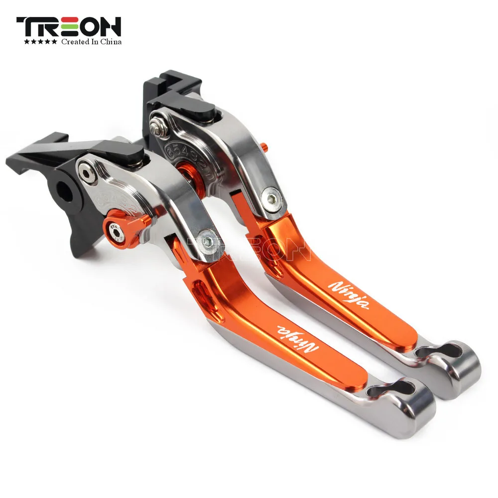 Orange Titanium Новинка для Kawasaki Ninja 250 300 Ninja 400 аксессуары для мотоциклов CNC алюминиевый тормозной рычаг сцепления Ручка Рычаги - Цвет: Orange Titanium
