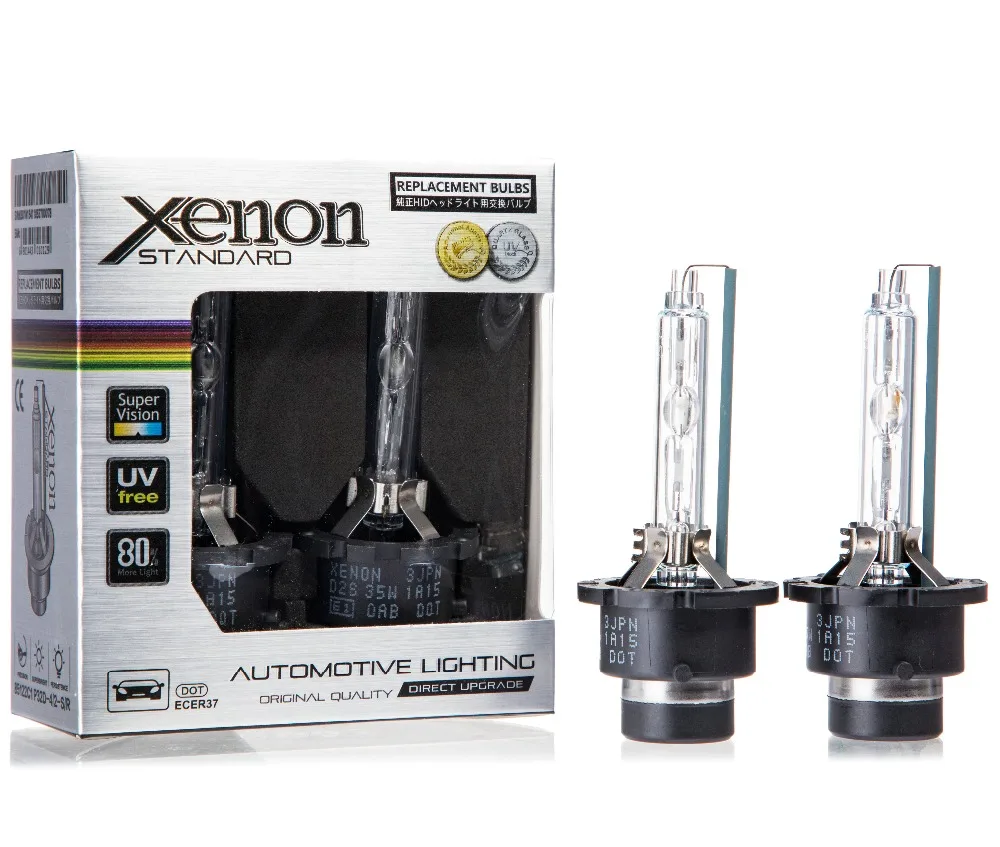 D1S D2S D3S D4S Super Vision UV Free HID Headlight Xenon Bulb Spuer Quality High brightness 4300K 6000K 8000K With Metal Holder |