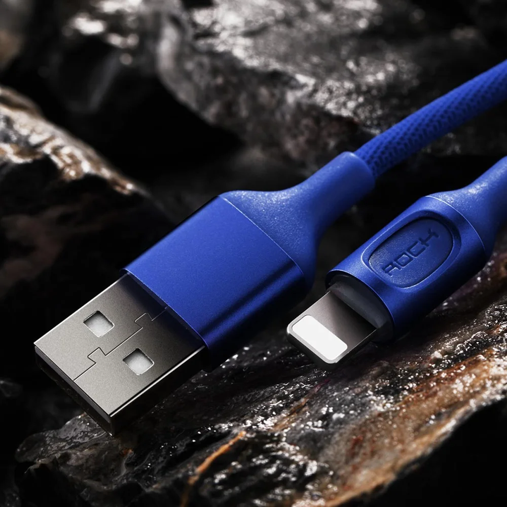 ROCK автоматическое отключение USB кабель для iPhone X 7 Plus 5 V/2.1A светодиодный свет быстрая зарядка кабель синхронизации данных для iPhone 10 8 5s 6 6s iPad