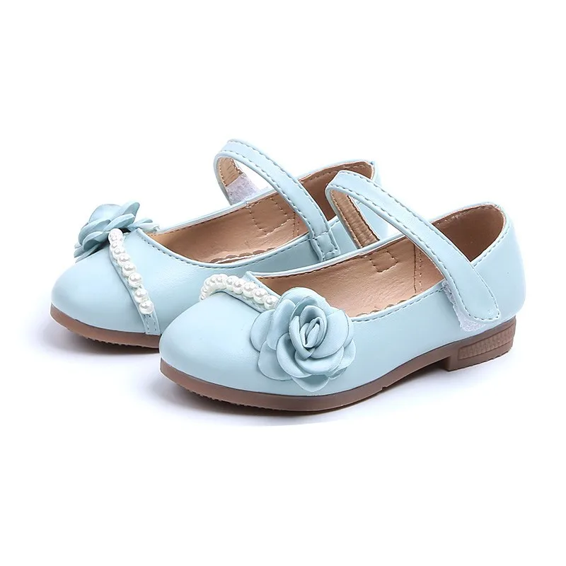 Модные вечерние туфли на плоской подошве для девочек обувь из искусственной кожи