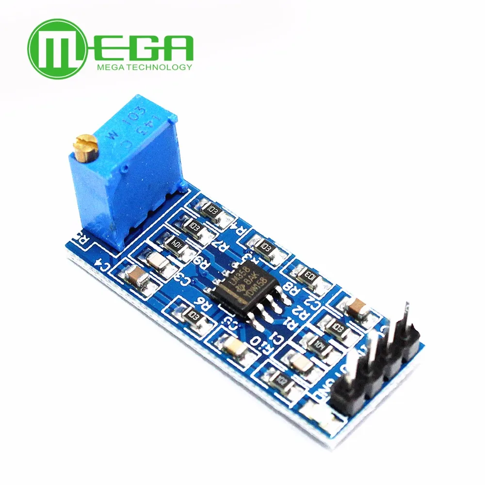 LM358 100 увеличение времени усилитель сигнала, модуль операционного усилителя, напрямую входной выходной сигнал 5-12 В
