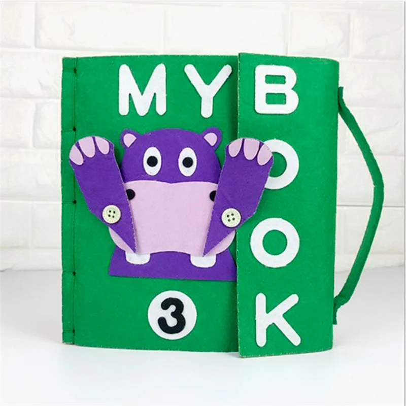 Войлочные DIY тканевые книги из нетканого материала, задыхающаяся книга из ткани ручной работы, детские игрушки DIY, Рождественская паста, подарок для ребенка, войлочная diy упаковка - Цвет: HM16397-4