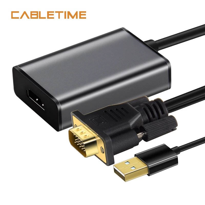 Адаптер vgatetime VGA HDMI с USB кабелем питания адаптер Vga M F 1080P 60 Гц для MacBook HDTV проектора