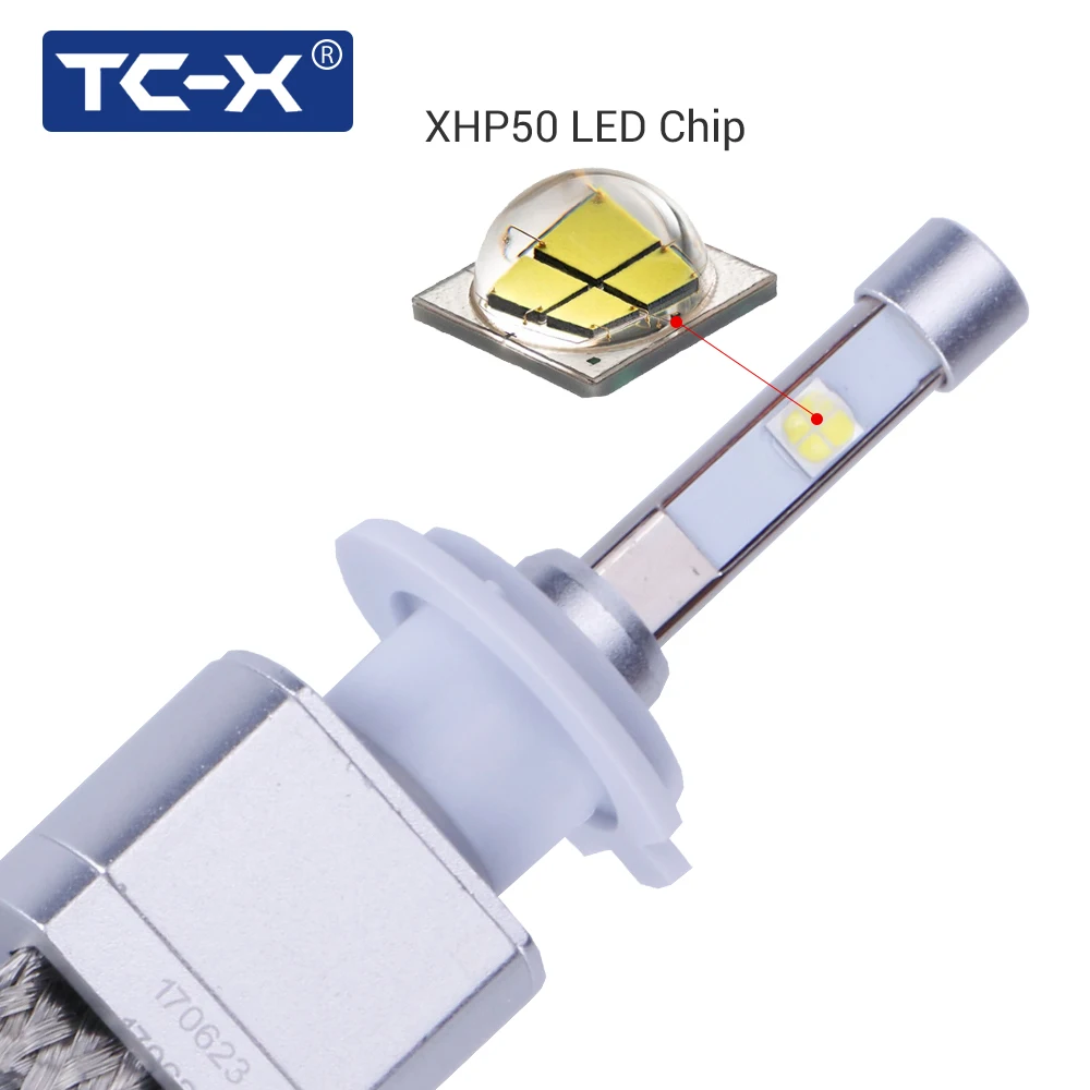 TC-X супер яркий 80 Вт 8000Lm автомобиля светодиодные фары Conversion Kit H7 H11 H4 Hi/низкая с