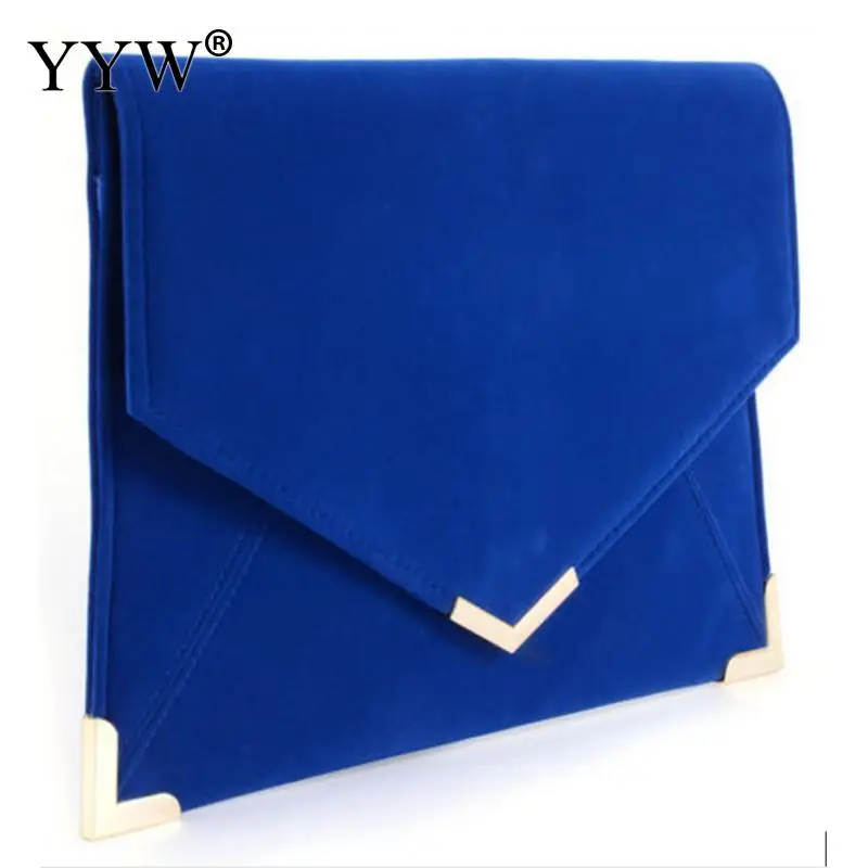 Классический элегантный Замшевый клатч конверт для женщин 2019 черные сумки на