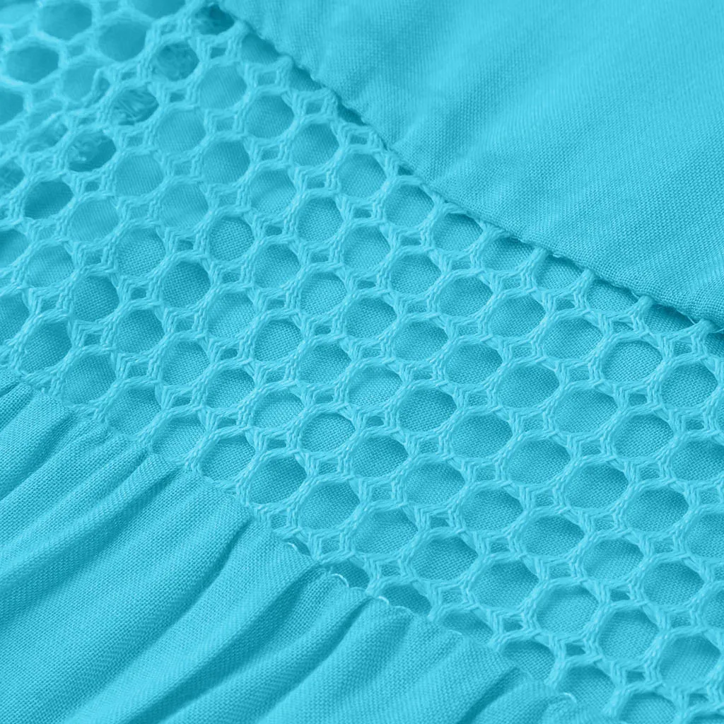 Женское платье Feitong летнее в стиле бохо с V образным вырезом и коротким рукавом