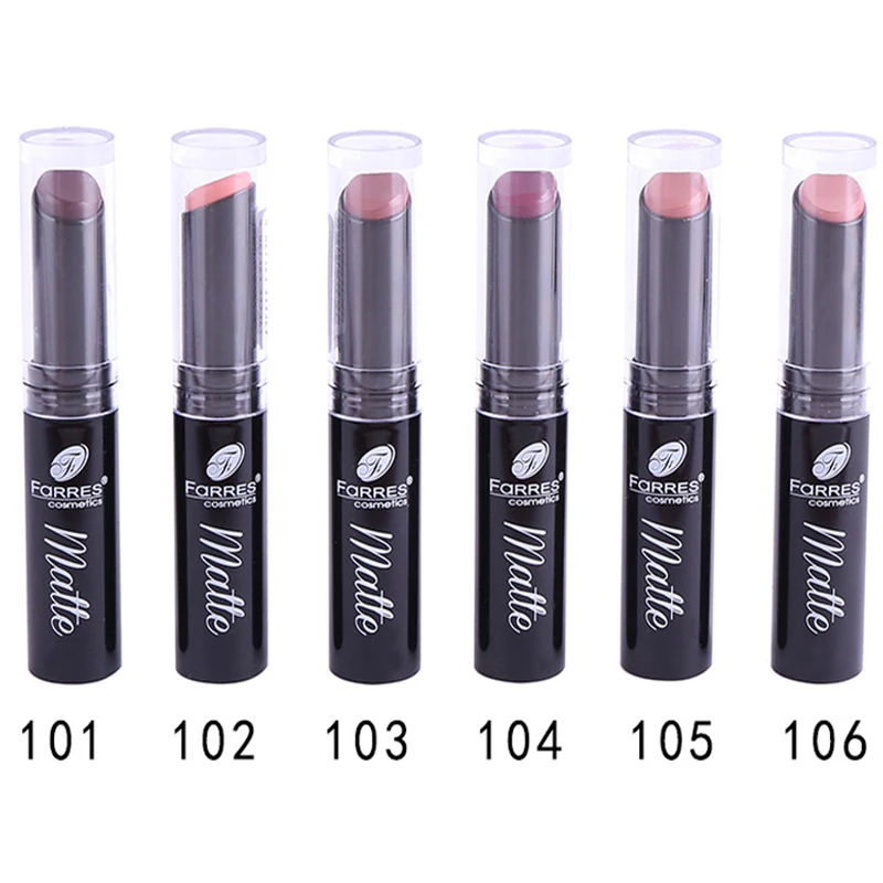 

Farres 12 Colors Matte Lipstick Batom Waterproof Long Lasting Lipsticks Rossetti Labial Rouge Brand Makeup Lipstick Mate Lips