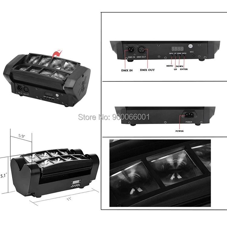 Сценический 8X10 Вт Мини светодиодный светильник-паук DMX512 светодиодный светильник с движущейся головкой RGBW светодиодный светильник для дискотеки клуба Dj