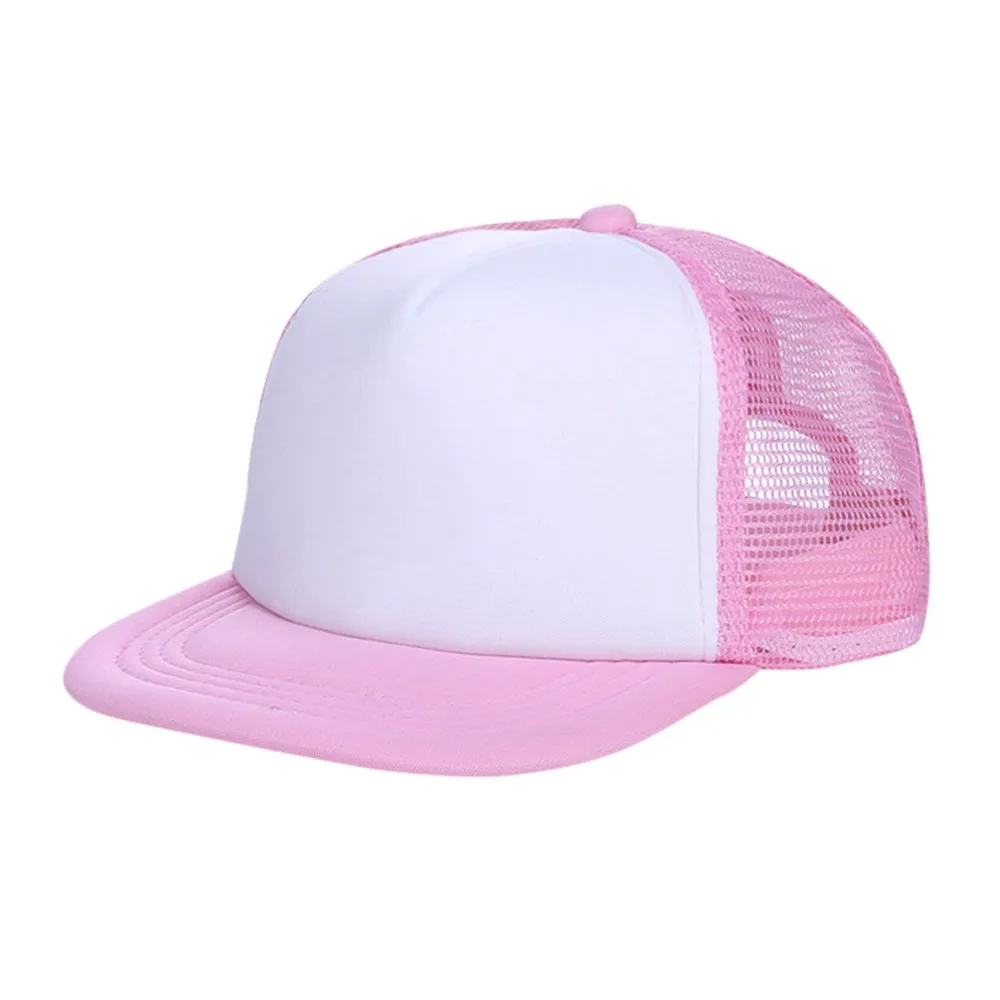 Blank Kids Cap Baby Custom Summer Trucker Hats Patchwork Children Breathable Mesh Adjustable Baseball Boys | Детская одежда и