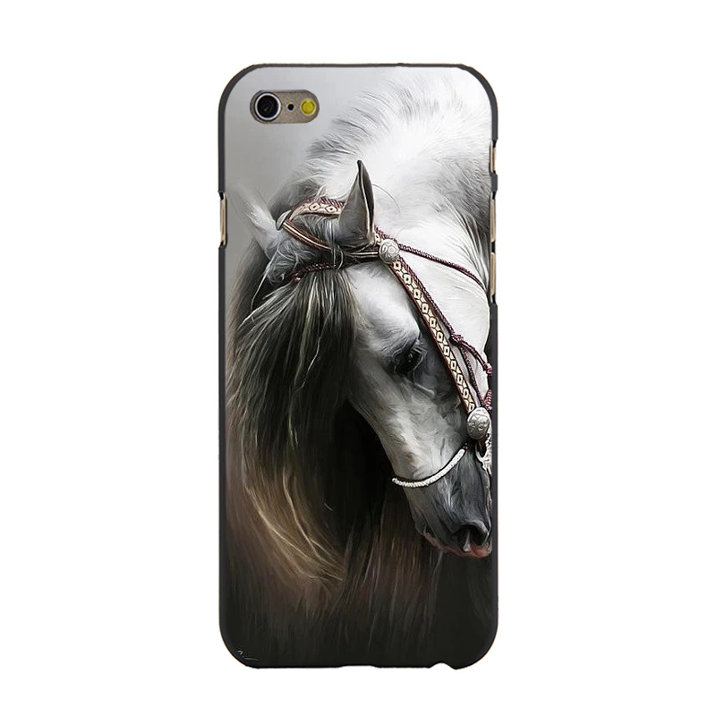 Чехол для iPhone 6 с изображением лошади высококачественный черный классический