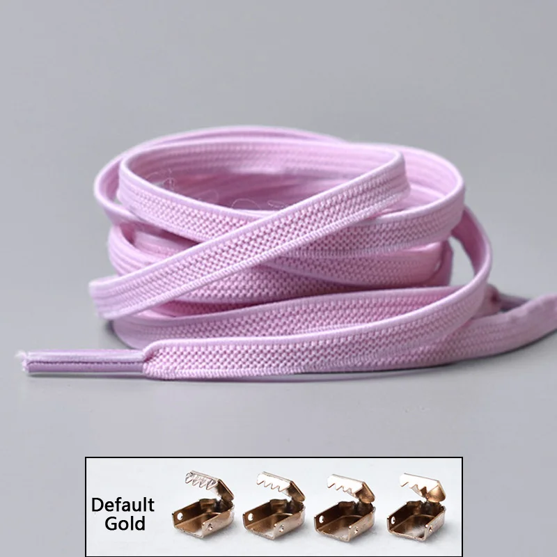 

1 Pair High Quality No Tie Shoelaces Press Buckle Lazy Shoelaces for Kids Men Women Metal Locking Sport Shoe Laces Elastic