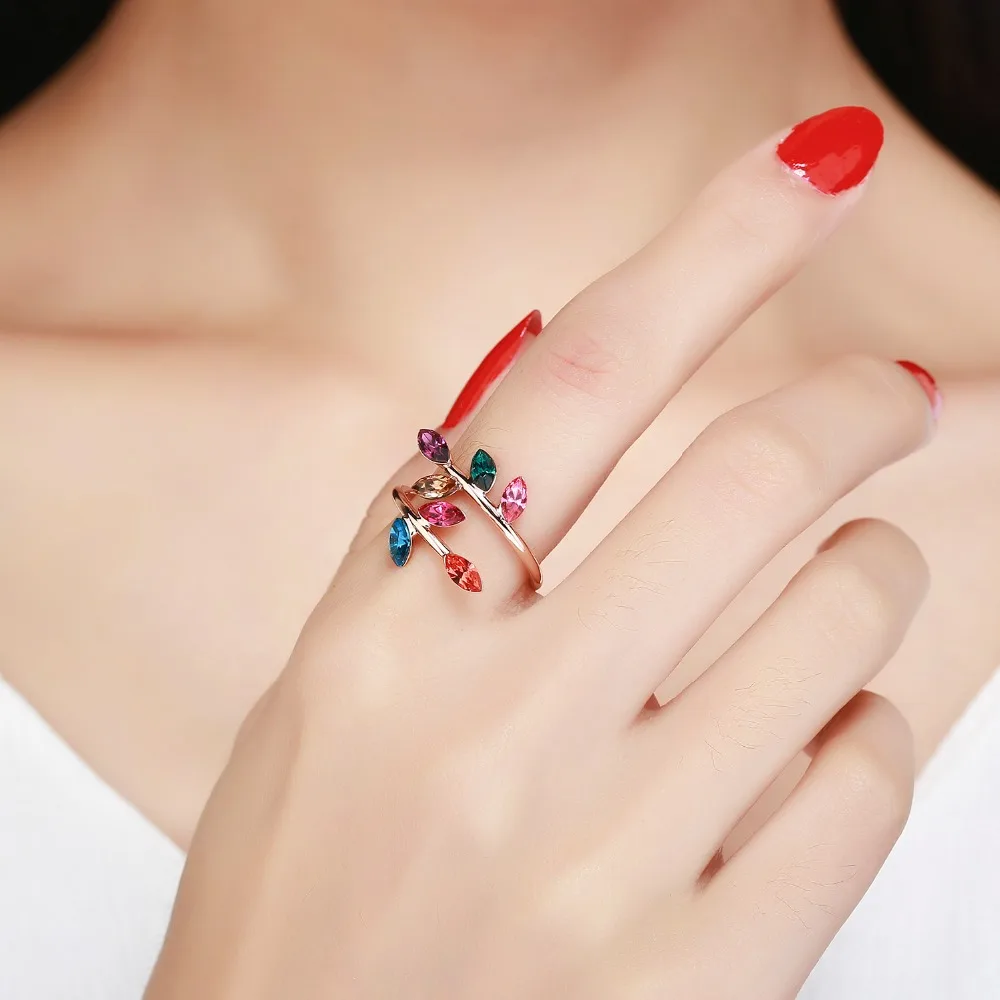 Pinannie Gold Color 18KRGP Crystals Rings Jewelry for Women | Украшения и аксессуары