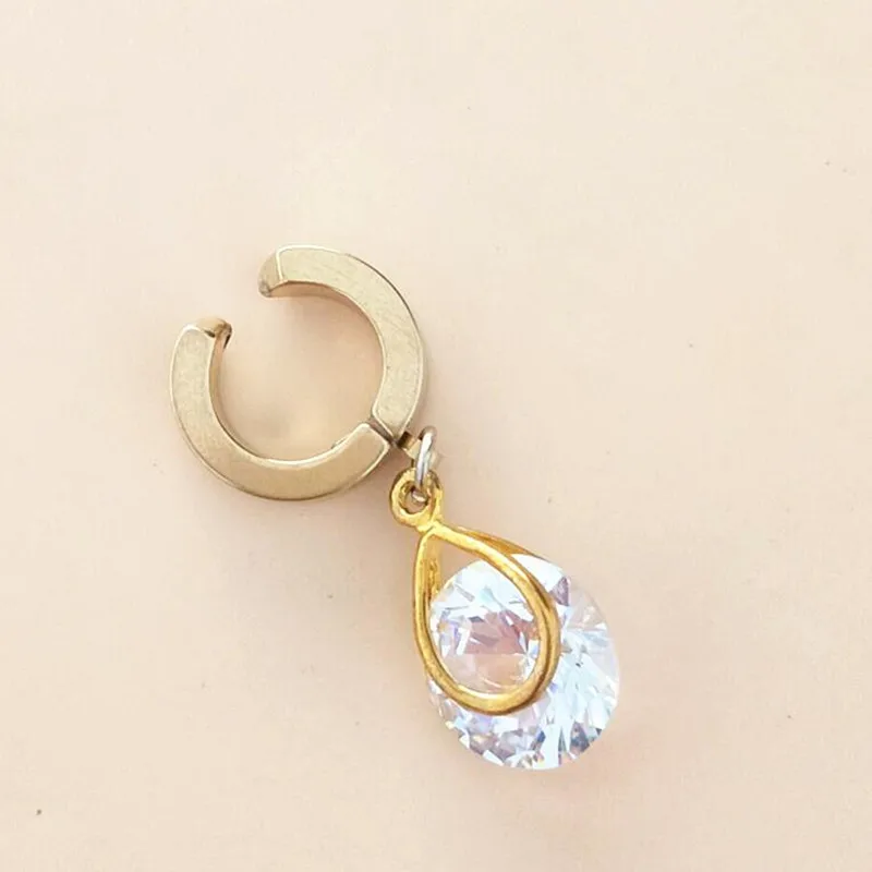 MODA JOYAS большие циркониевые Поддельные кольца для пупка 316l стальные ювелирные изделия для тела кольца для пирсинга Живота Сексуальные поддельные пирсинг пупка Ombligo