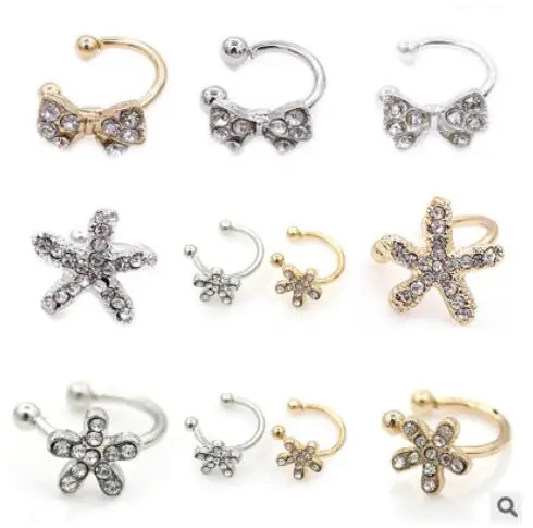 Ed 0834 новинка хит продаж u-образный зажим для ушей костей инкрустированный