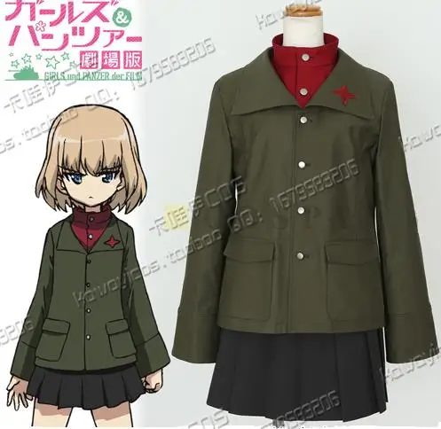 Костюм для косплея Girls und Panzer Katyusha|cosplay costume anime|costume necklacecosplay headband |