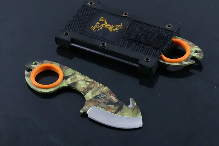 Multi Инструменты Elk Ridge спасения Ножи для шашлыков 5Cr13 лезвие камень небольшого