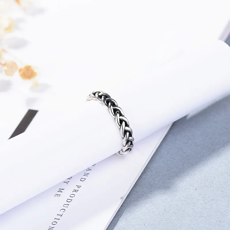 

DIEERLAN Bohemian Bridal Wedding Jewelry 925 Sterling Silver Retro Rings for Women Ladies Punk Antique Finger Vintage Rings