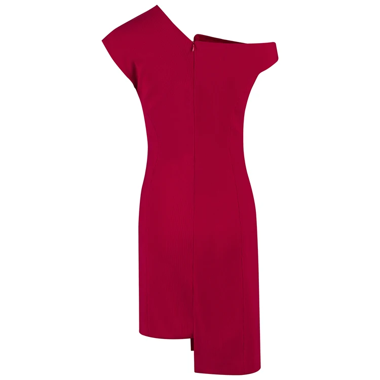 INDRESSME женское облегающее вечернее платье Asmmetrical женское платье на одно плечо Vestidos Новая мода
