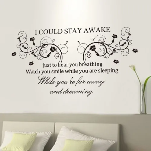 

"Could stay awake" Removable PVC wall sticker decoration for living rooms bedroom
