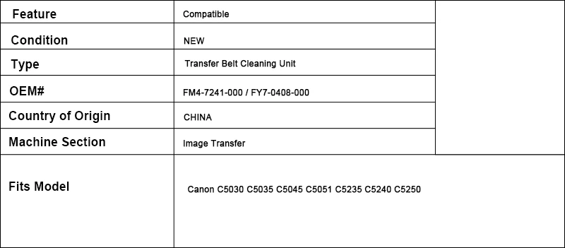Ремень переноса очистки запчасть для canon iR C5030 C5035 C5045 C5051 C5235 C5240 C5250 C5255