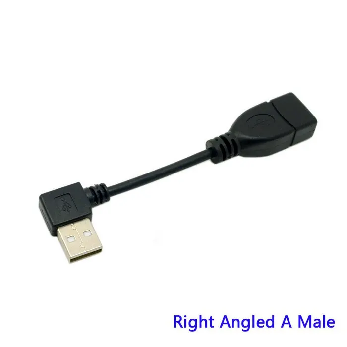 2 шт. упак. 0 1 м 90 градусов левый и правый Угловой Usb A штекер в Женский удлинитель